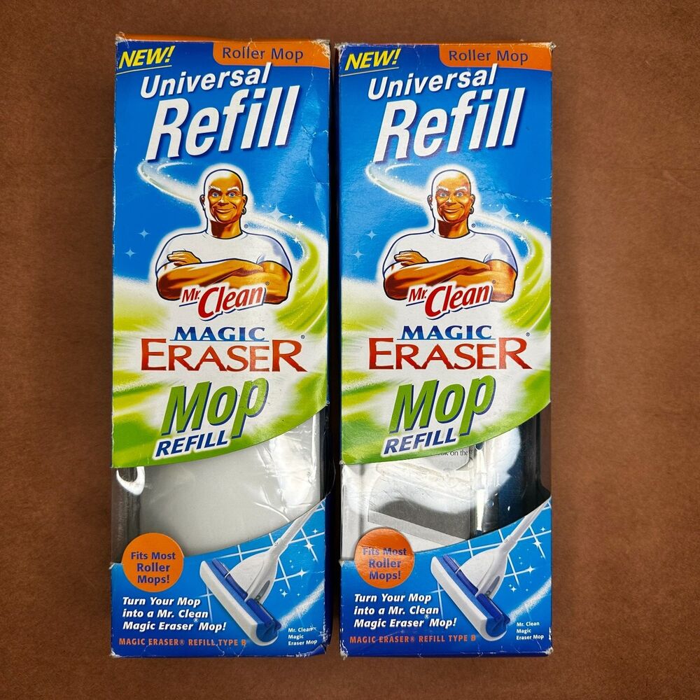 Mr. Clean Magic Eraser Roller Mop Refill Universal Roller Mop Lot of 2